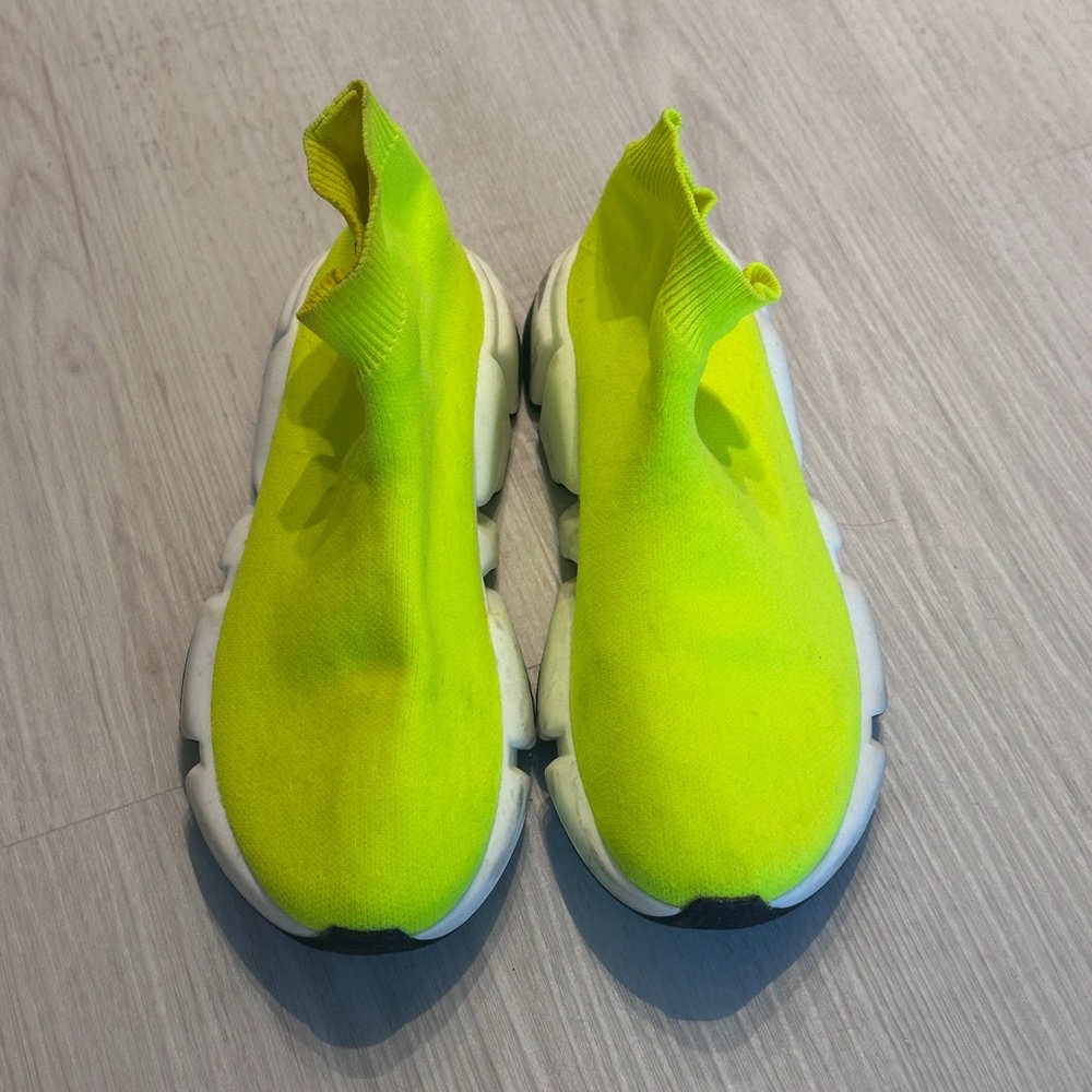 Balenciaga kids speed sneakers neon yellow